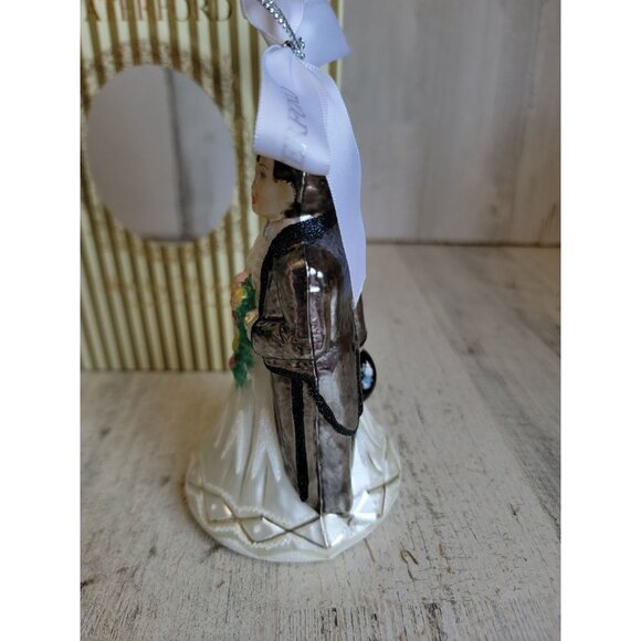 Waterford bride groom blown glass ornament Xmas wedding - Picture 7 of 8